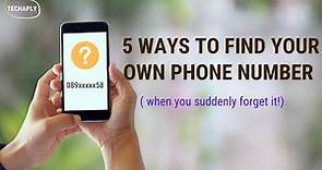 5 Ways To Know Your Phone Number | I Forget My Own Number?