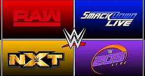 EVERY WWE LOGO IN HISTORY (WCW,ECW,NXT UK,NXT,205 LIVE,SMACKDOWN,RAW)