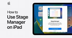 How to use Stage Manager on iPad | Apple Support