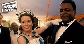 The Queen's Symbolic Dance with Ghana's President | The Crown (Claire Foy, Danny Sapani)