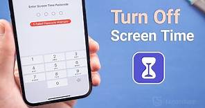 How to Turn Off Screen Time without Passcode If Forgot