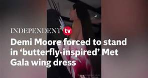 Demi Moore forced to stand in ‘butterfly-inspired’ Met Gala wing dress during bizarre van journey to awards