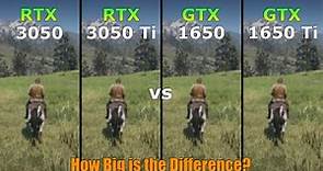 RTX 3050 vs RTX 3050 Ti vs GTX 1650 vs GTX 1650 Ti - Gaming Test - How Big is the Difference?