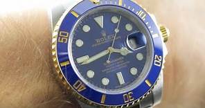 Rolex Submariner Blue Bezel Steel Gold 116613LB Rolex Watch Review