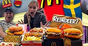 Trying Swedish Fast Food! Max, McDonald's, Burger King, and more. Best Burgers in Sweden