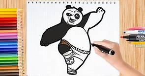 Drawing Po Kung fu Panda -🌟 How To Draw and Color Kung fu Panda Po