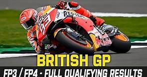 MotoGP Siverstone 2021| Full Qualifying results - FP3 - FP4 | British GP