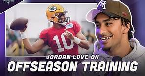 Jordan Love on training with Green Bay Packers wide receivers in the offseason