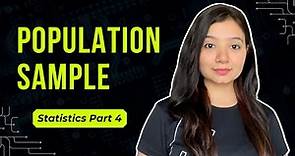 Population and Sample | Statistics for Data Science | Part 4 | Statistics Tutorial