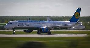 Москва-Фергана. Красивый взлет по нестандартной схеме. Uzbekistan Airways Airbus A321NEO