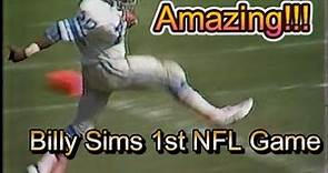 Amazing Billy Sims First NFL Game(1980)