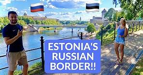 NARVA The Estonian town on the RUSSIAN BORDER CROSSING!