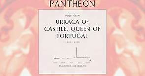 Urraca of Castile, Queen of Portugal Biography - Queen consort of Portugal