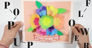 母親節卡片: 用色紙做立體彈跳花花卡片/ Pop-up flower card tutorial | 安妮，手作吧！