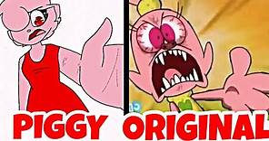 PIGGY VERSION TIKTOK (Kitty Channel Afnan) x Original, Piggy, IRL, Animation...