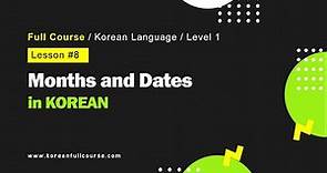 Months and Dates in Korean