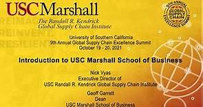 Introduction to USC Marshall School of Business, Dean, Geoff Garrett