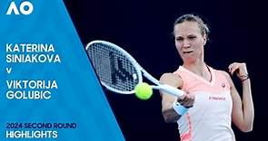 Katerina Siniakova v Viktorija Golubic Highlights | Australian Open 2024 Second Round
