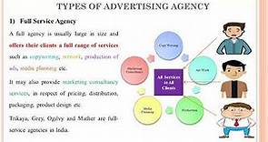 13 - Types of Advertising Agency