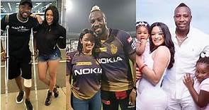Andre Russell with his wife Jassym Lora | daughter Aaliyah Russell | family