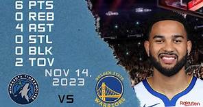 Cory Joseph player Highlights WARRIORS vs TIMBERWOLVES NBA Regular season game 14-11-2023