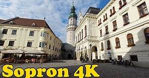 Walk around Sopron Hungary. [4K]