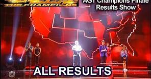ALL RESULTS Top 5 to Winner | America's Got Talent Champions Finale Results AGT