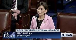 California Republican Rep. Young Kim Honors Speaker Kevin McCarthy