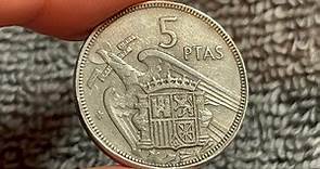 1957 (58) Spain 5 Pesetas Coin • Values, Information, Mintage, History, and More