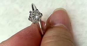 結婚鑽戒Tiffany 百年經典6爪鑲一克拉鑽石