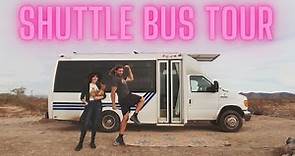 UNBELIEVABLE DIY Shuttle Bus Camper Conversion | BUS TOUR