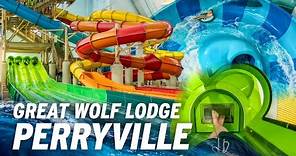 New Water Park Resort 2023: Great Wolf Lodge Perryville - All Slides