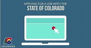 Applying for a Job with the State of Colorado