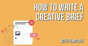 How to Write a Creative Brief + Template | TeamGantt