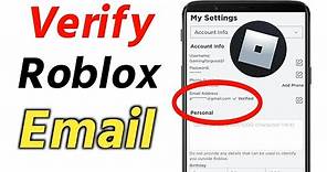 How to Verify Your Email in Roblox | Verify Your Roblox Email Address