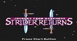 Journey From Darkness: Strider Returns - Sega Genesis - Start Up