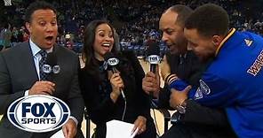 Stephen Curry videobombs dad during pregame