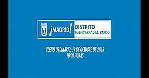 En directo - Pleno Ordinario 19 de Octubre Junta Fuencarral-El Pardo