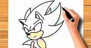 como desenhar o hyper Sonic - How to draw hyper Sonic - cómo dibujar hyper Sonic