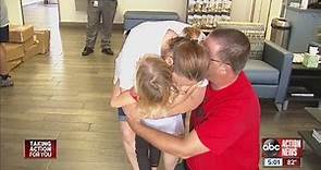 Abducted child reunited with her family