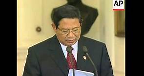 First speech of President Susilo Bambang Yudhoyono