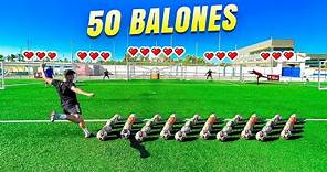 ⚽ 50 BALONES ⚽ *5 PORTERÍAS* 😱 ¡Retos de Fútbol!