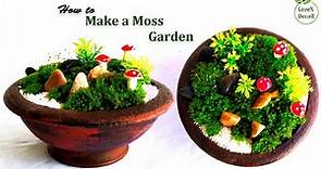 How to Make Moss Garden | Miniature Moss Garden | Moss Growing at Home | Growing Moss//GREEN DECOR