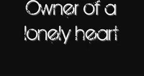 Yes - Owner of a Lonely Heart ~ Lyrics