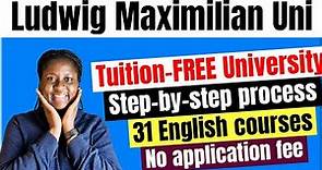 No Tuition and No application fee: Apply for Masters at the Ludwig Maximilian University Munich