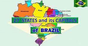 Brazil and its States || Brazil and its states list || States in Brazil list