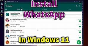 How to Download & Install Whatsapp on Windows 11 pc or laptop