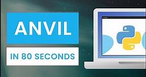 Anvil in 80 Seconds: The Pythonic Way to Build Web Apps