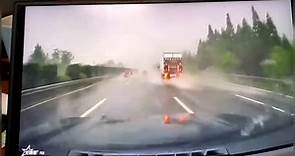 Watch Moment Car is Struck by Lightning