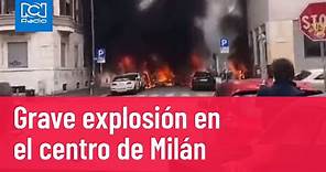 Milán: explosión dejó grave incendio